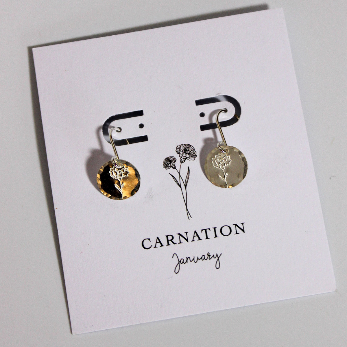 Sterling Silver Birth Flower Earrings - BFE-001 - Uneeka