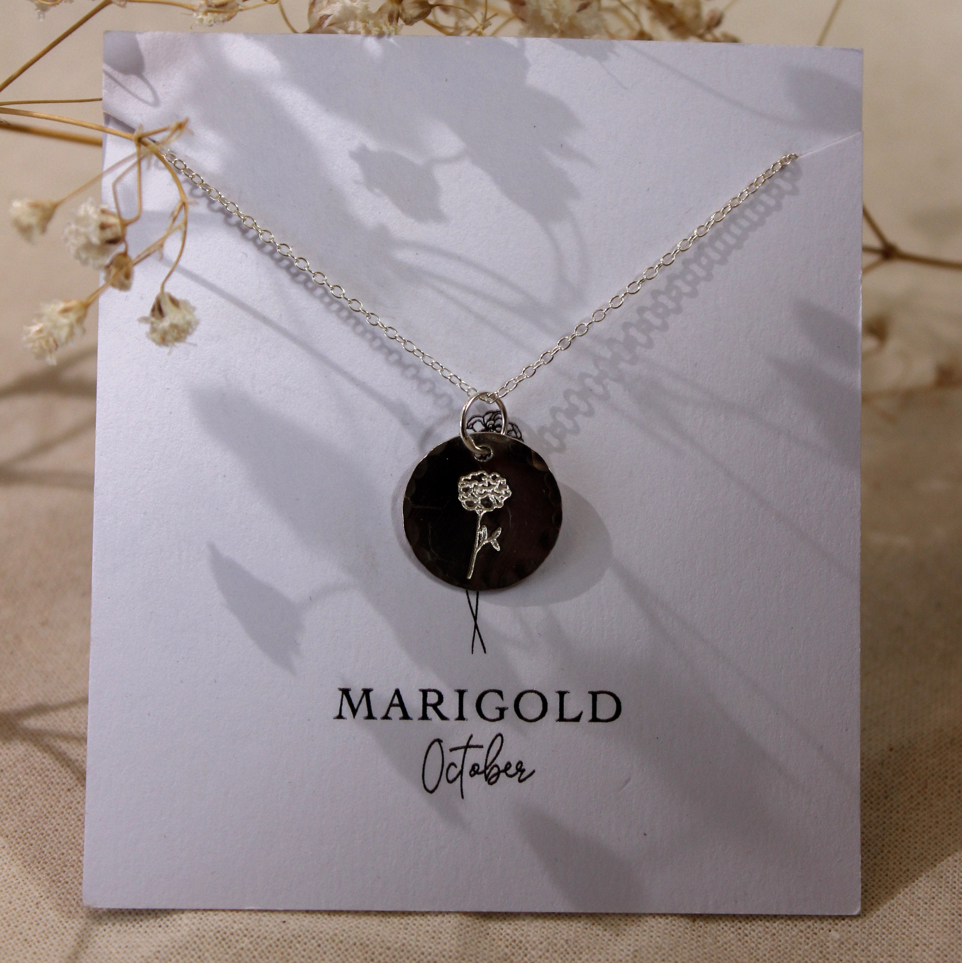 Sterling Silver Birth Flower Necklace - BFN010 - Uneeka