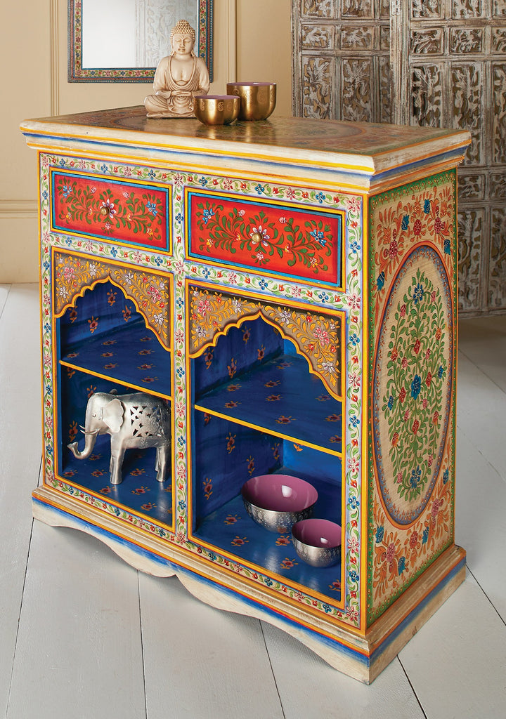 Hand painted Indian Sideboard