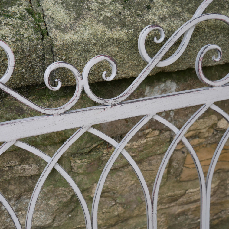 Distressed Grey Iron & Fir Wood Outdoor Bench - 6561 - Uneeka