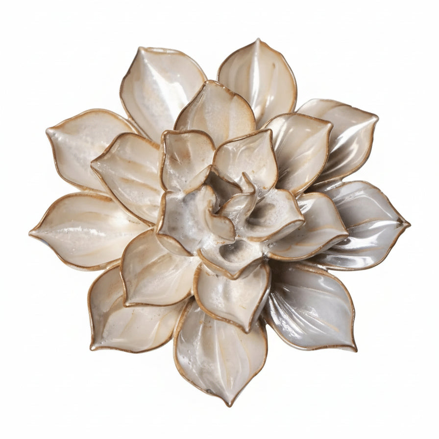 Ceramic Cream Frikartii Aster Flower - JA09 - Uneeka