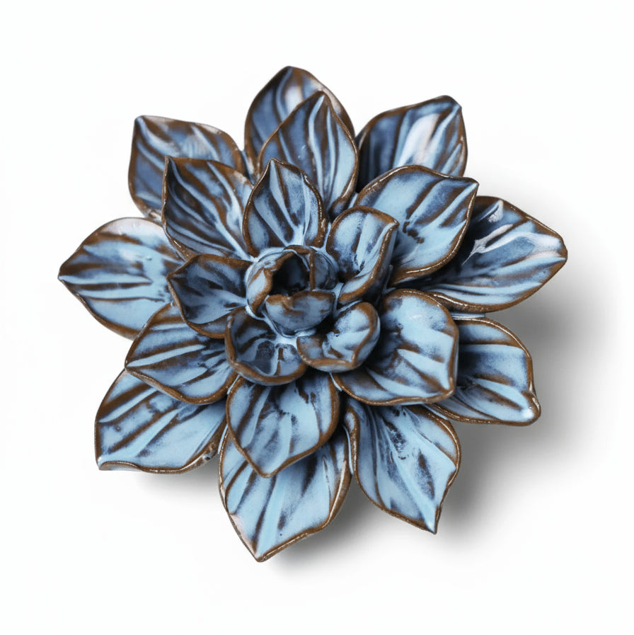 Ceramic Blue Frikartii Aster Flower - JA23 - Uneeka