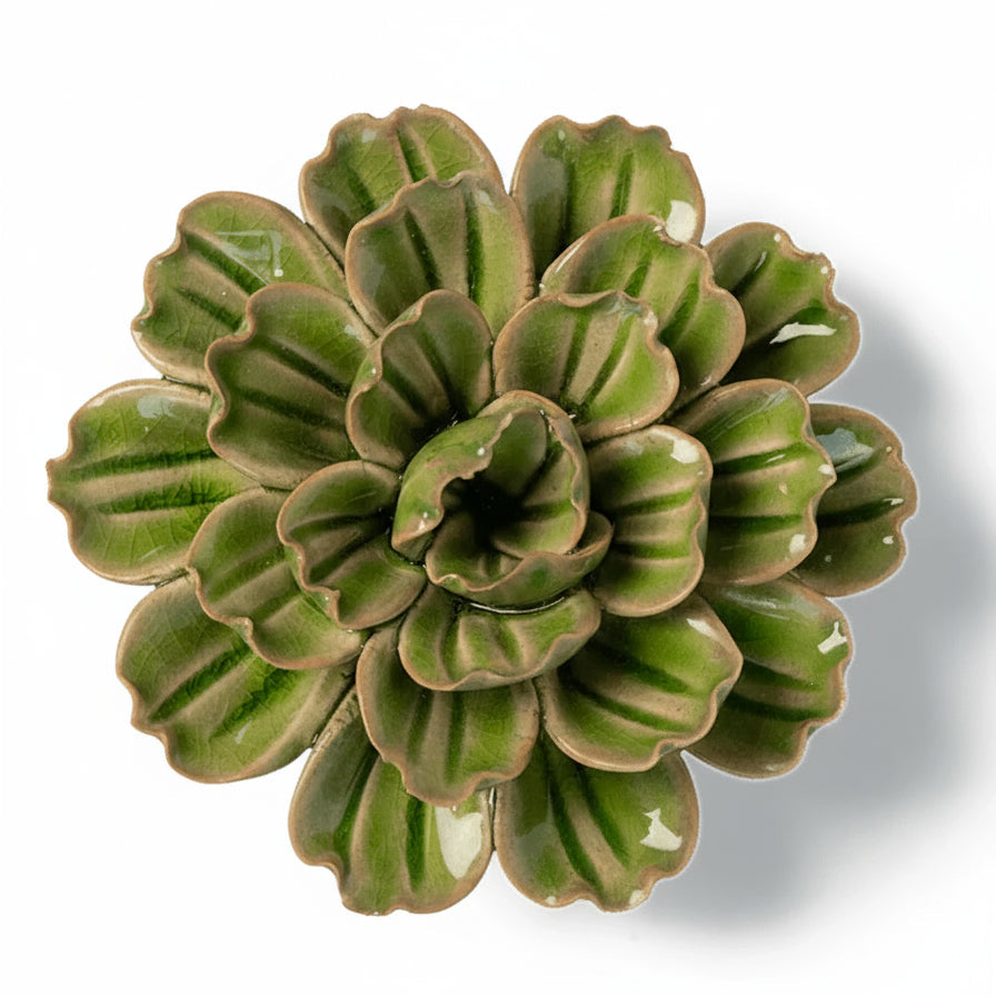 Ceramic Green Petunia Flower - JA24 - Uneeka