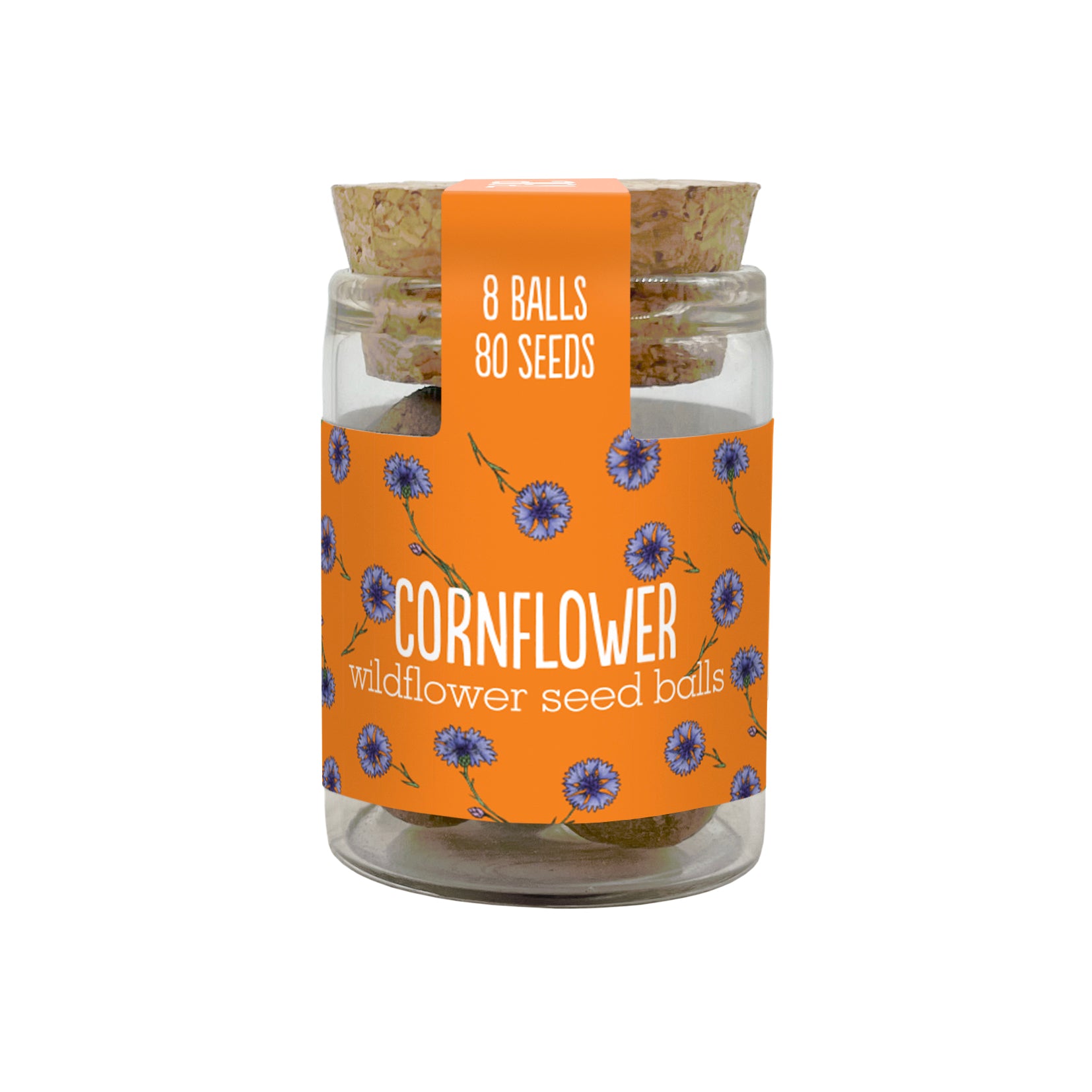 Seedball Flower Seed Jar - JAR-24-BOX-CORNFLOWER  - Uneeka