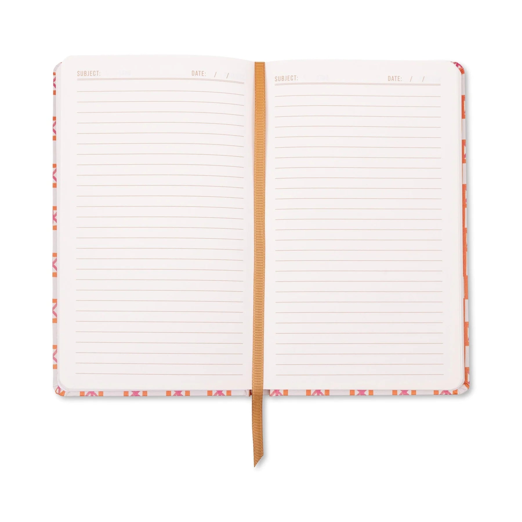 Orange Check Patterned Cloth Journal - JB85-2227EU - Uneeka