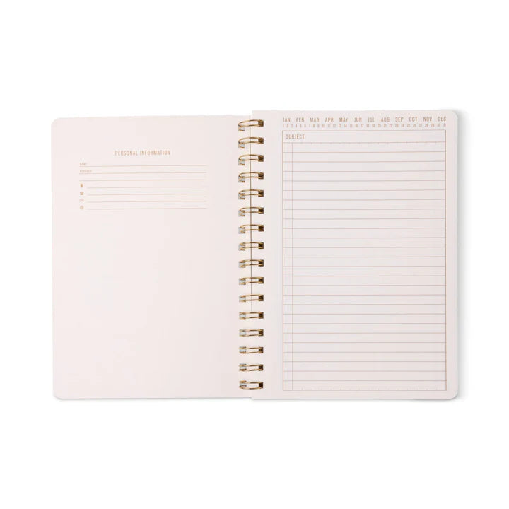 Blue Lattice Patterned Wire Bound A5 Notebook - JTW68-1018EU - Uneeka