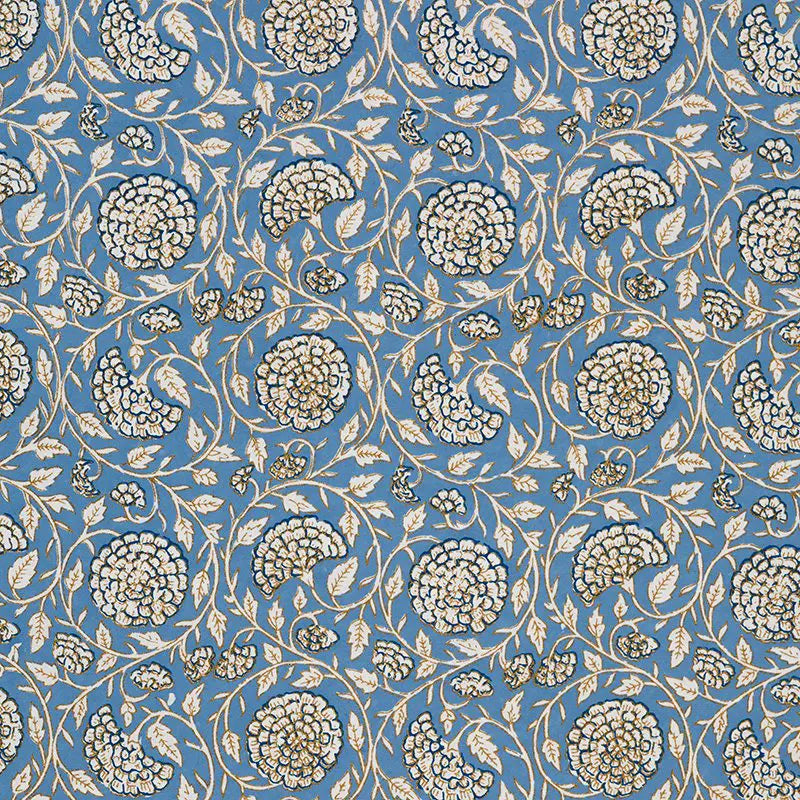 Jaipur Floral Gift Wrap - Blue - Uneeka