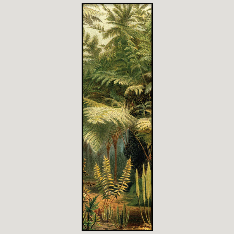 Jungle Ferns Framed Slim Art Print - Black Frame - Uneeka