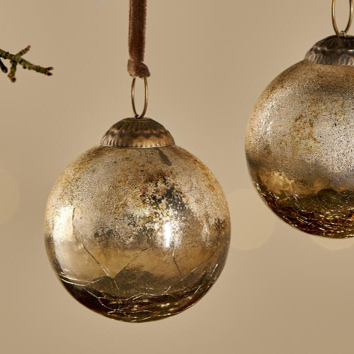 Nkuku Konara Gold Crackle Bauble - Uneeka - KB6501