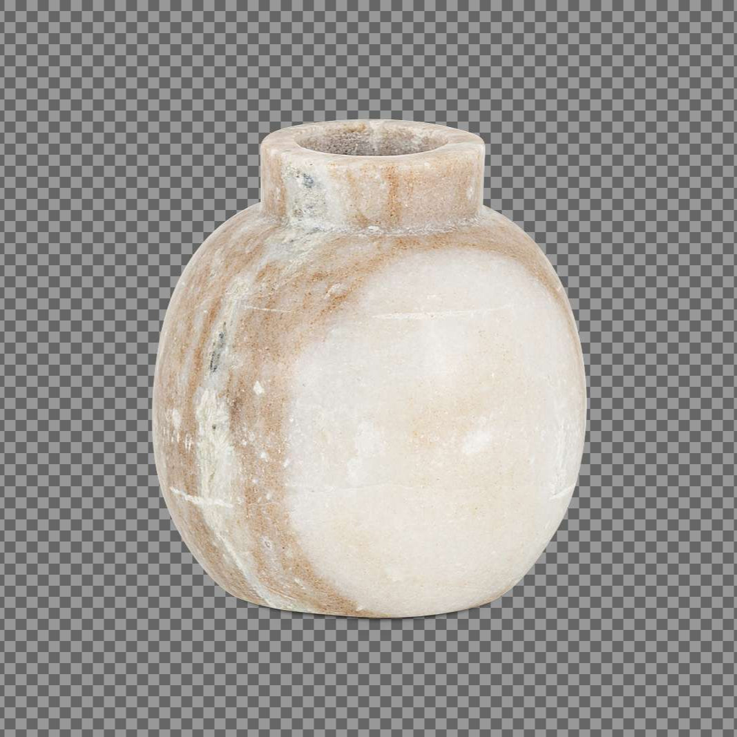 Nkuku Khari Grey Marble Vase - KV1301 - Uneeka