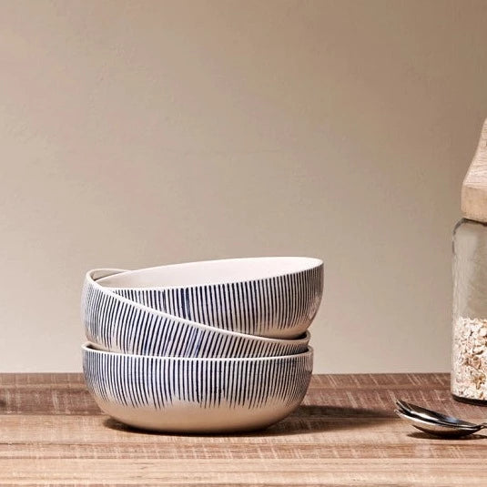 Karuma Blue & White Ceramic Cereal Bowl 