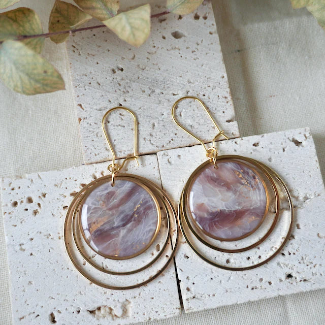 Celestia Gold Multi Hoop Earrings - DH - Tortoise Shell - Uneeka