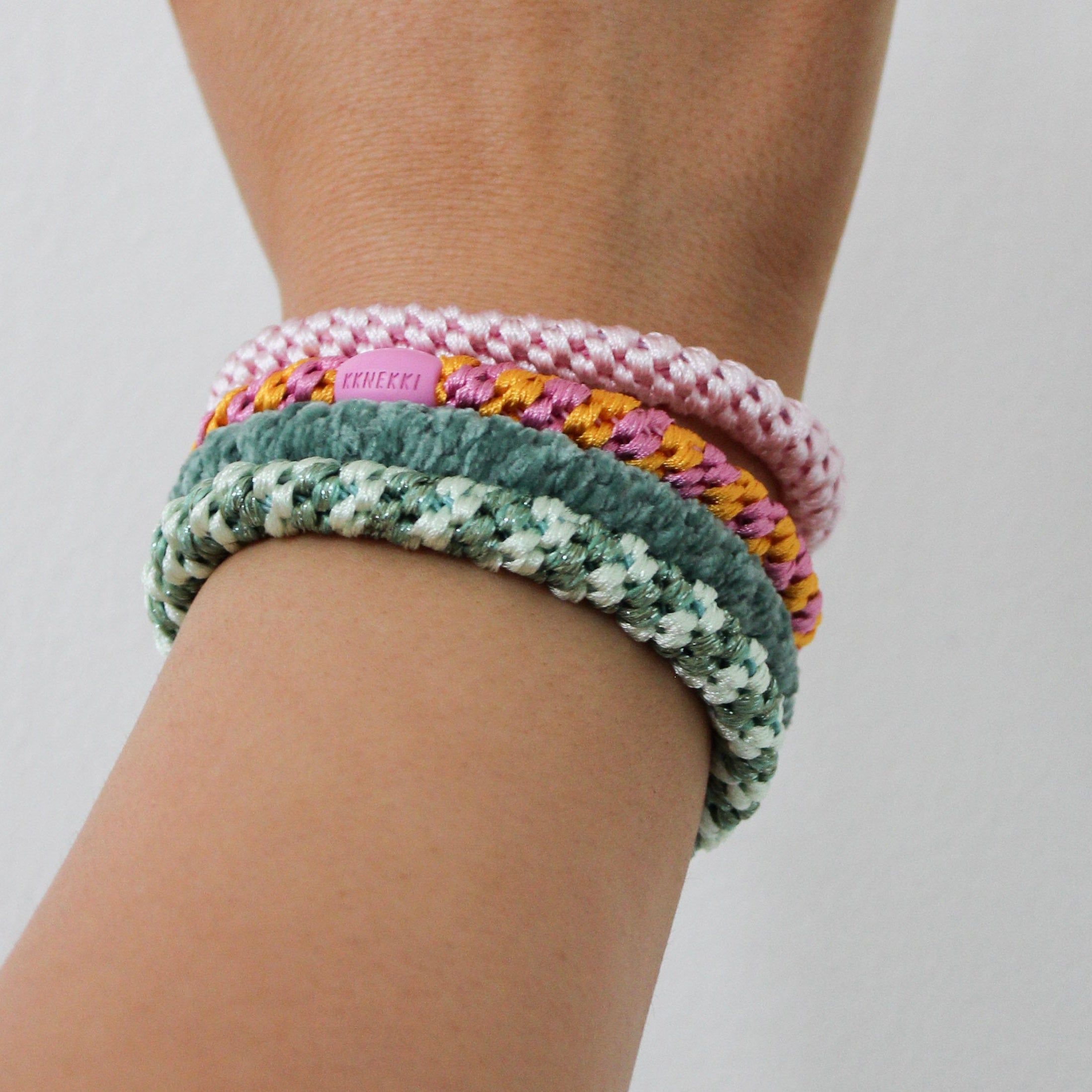 Kknekki Colourful Stripe Woven Hair Tie - Assorted - Uneeka