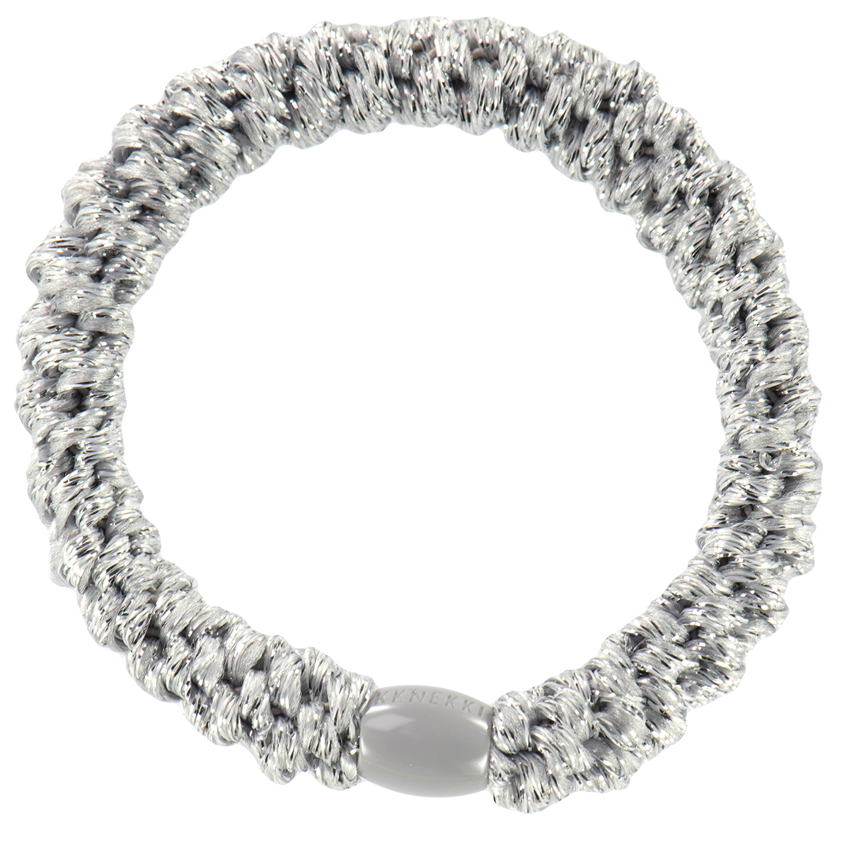 Kknekki Colourful Woven Hair Tie - 1643 Silver Glitter - Uneeka