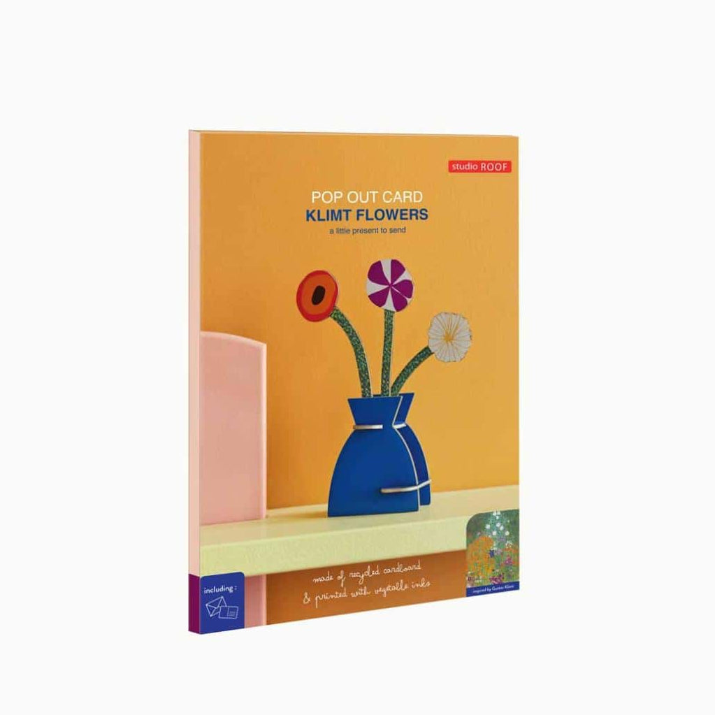 Klimt Flowers Cardboard Model & Greetings Card - TPO104 - Uneeka