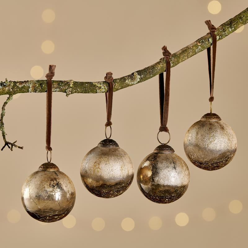 Nkuku Konara Gold Crackle Bauble - Uneeka - KB6501