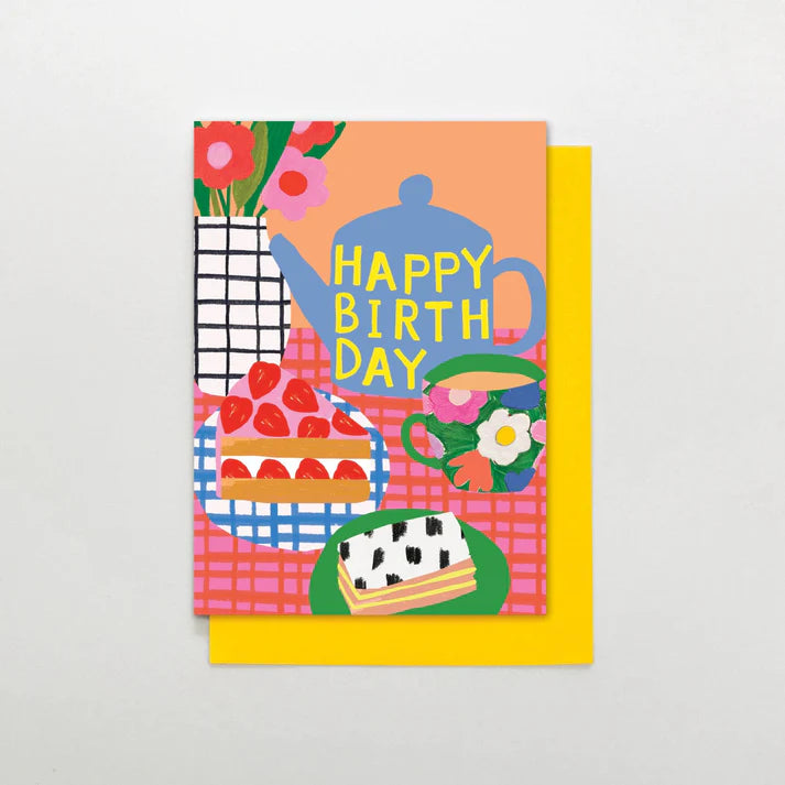 Tea & Cake Birthday Card - LE08 - Uneeka
