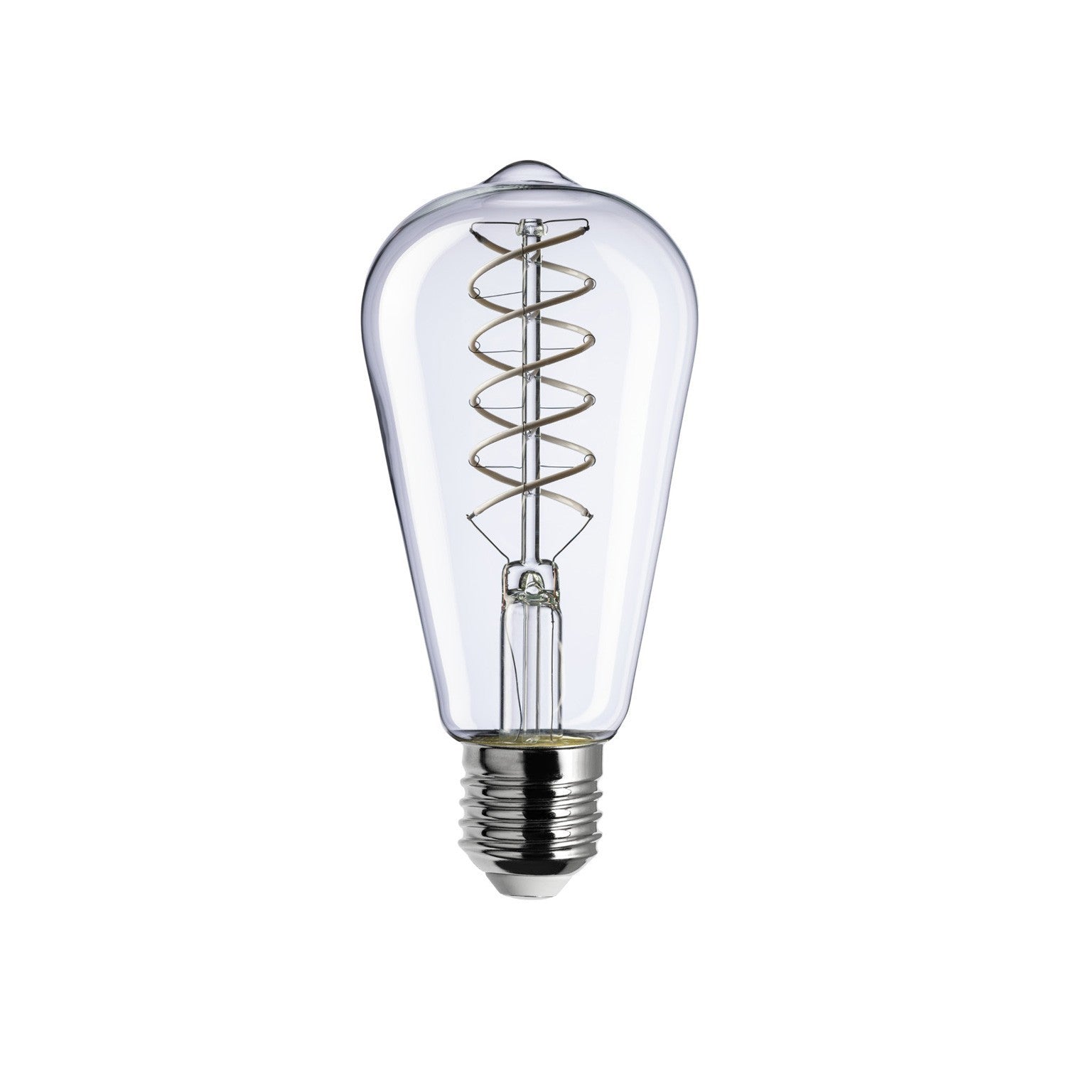 LED White Spiral Filament Edison ST64 5.9W E27 Dimmable Bulb - BB-W02 - Uneeka