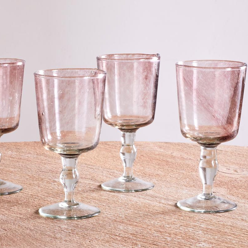 Nkuku Plum Llanera Wine Glass - Uneeka - LG0501