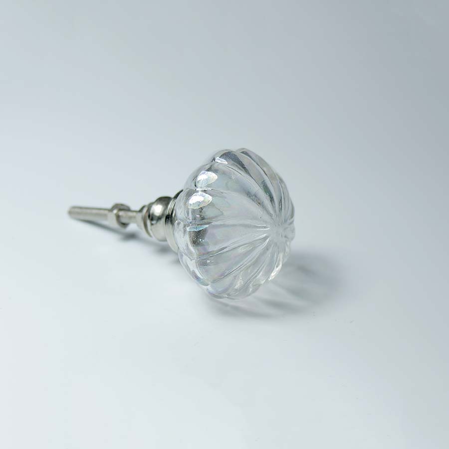 Large Handmade Clear Glass Doorknob