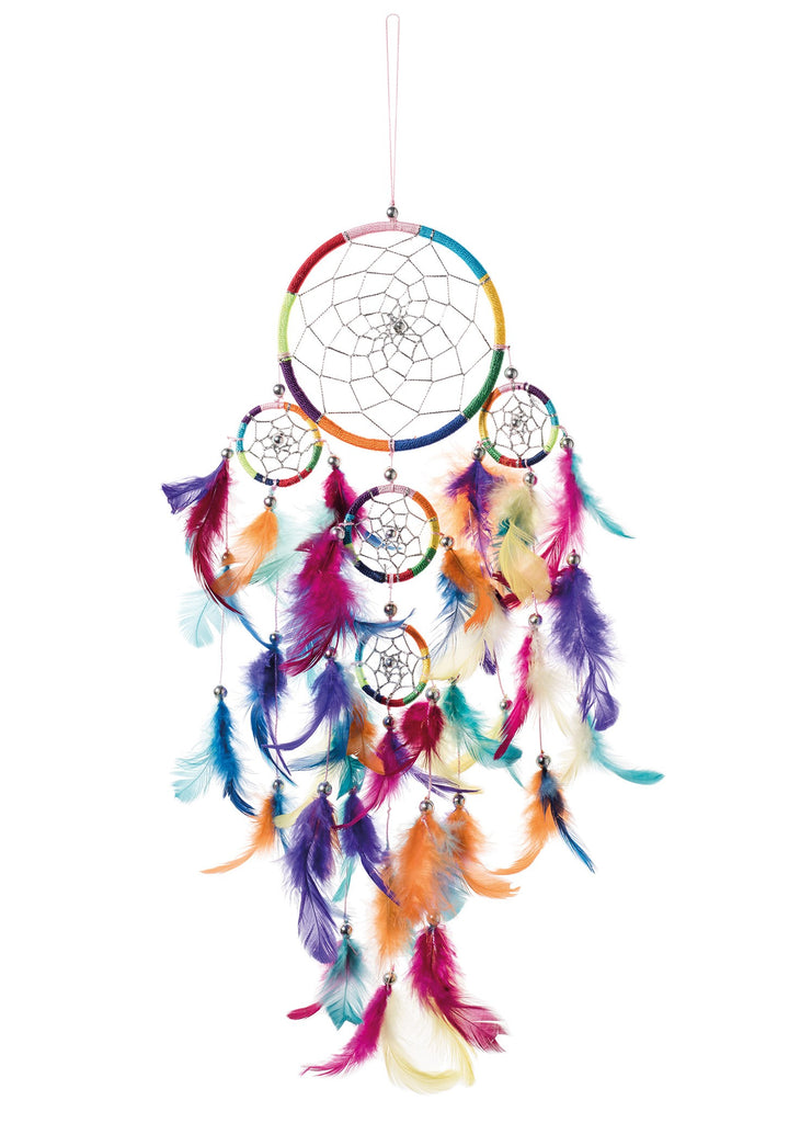 Large Rainbow Dreamcatcher with Beads