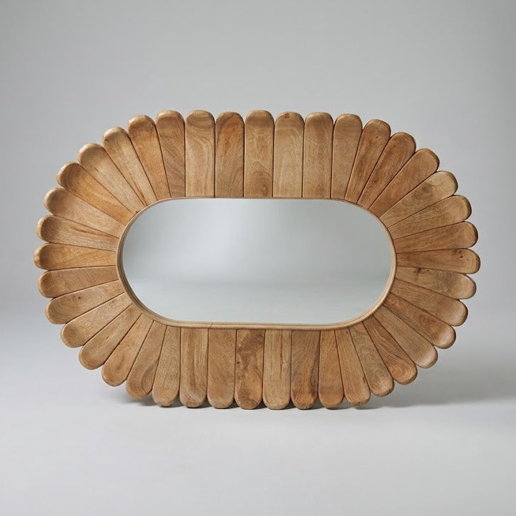 Large Oval Petal Design Mirror - Uneeka
