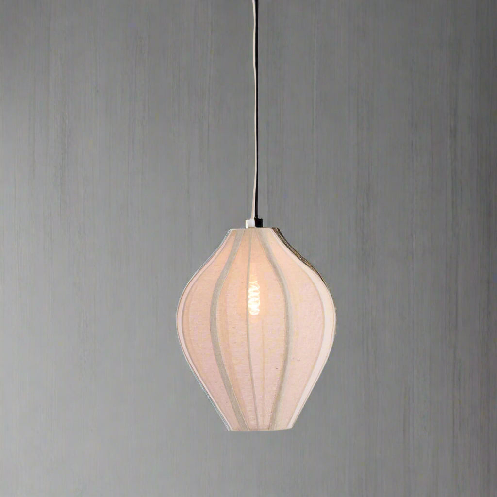 Light Natural Jute Gourd Pendant - Uneeka Lighting