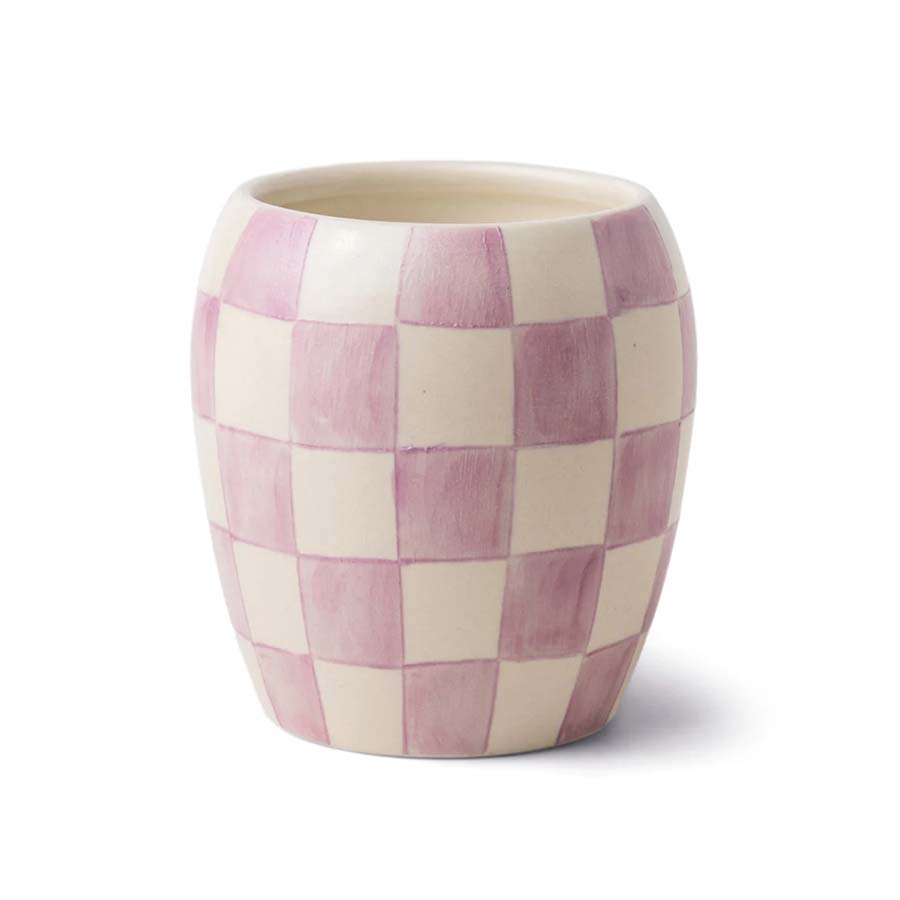 Paddywax Lilac Checkered Lavender Mimosa Candle