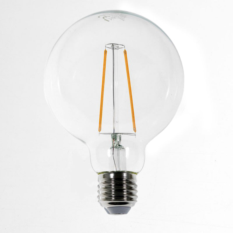 Long Filament LED Transparent Light Bulb - Globe G95 4W