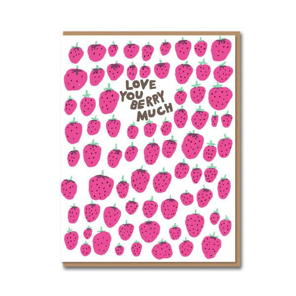 Love You Berry Much Greetings Card