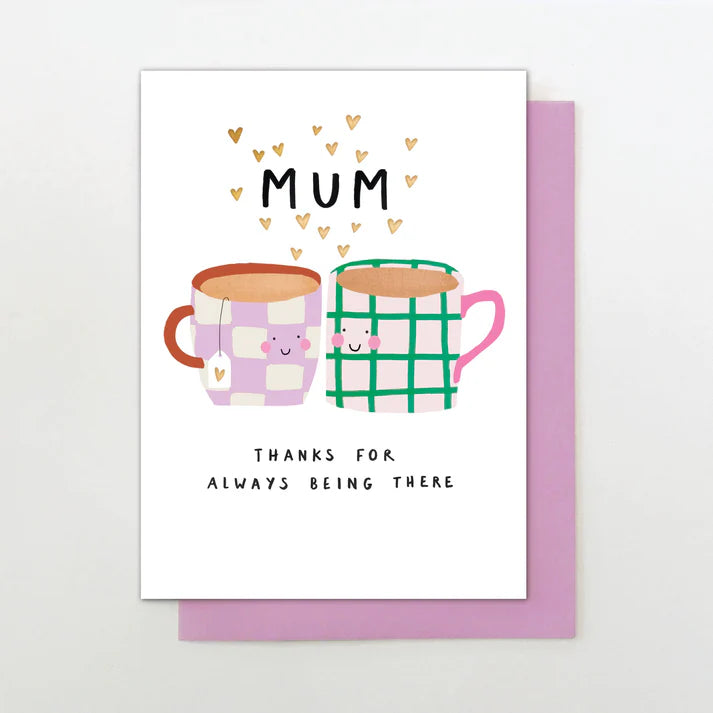 Mum Mugs Of Tea Greetings Card - Mum Teacups Card - Uneeka
