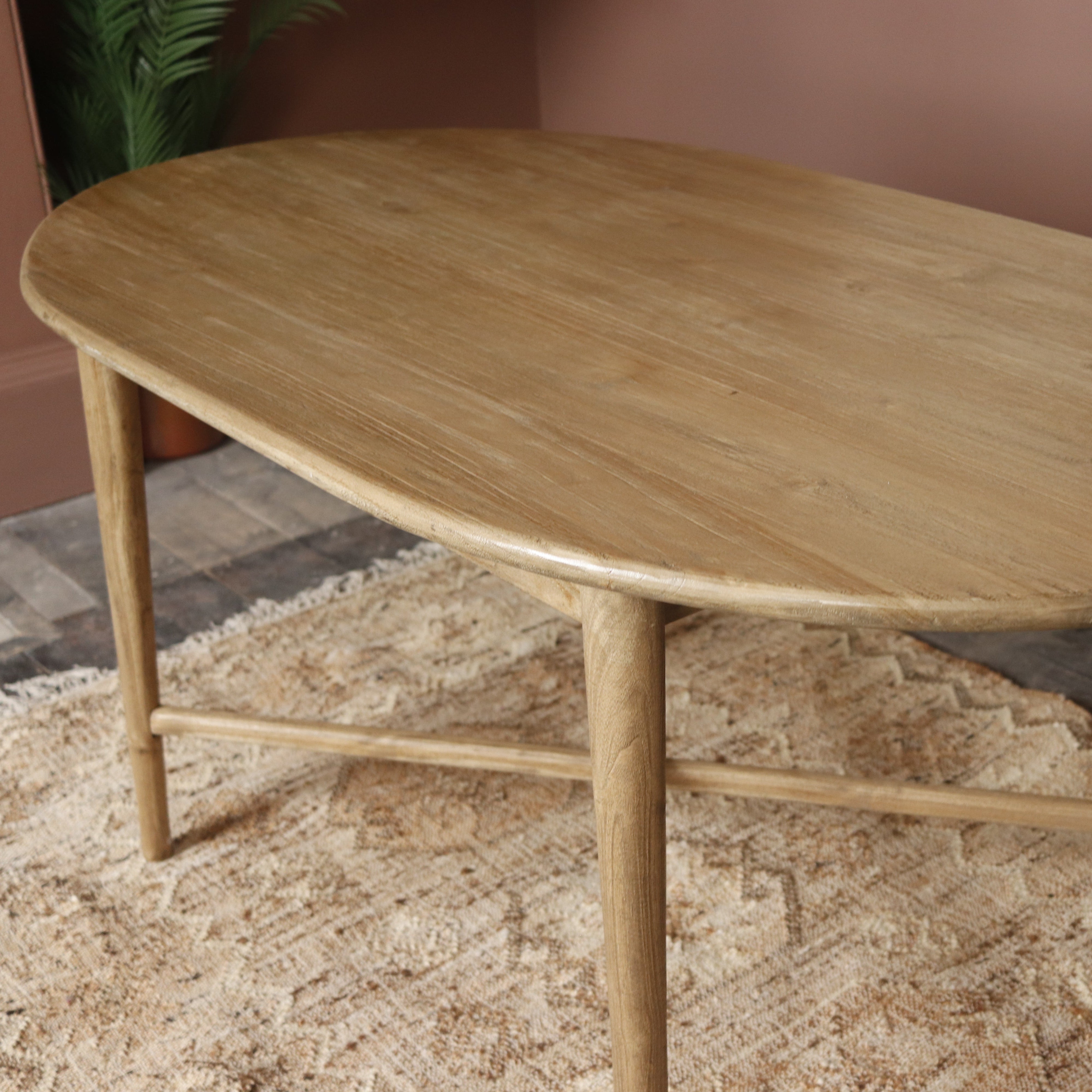 Teak Oval Dining Table - TH01 - Uneeka