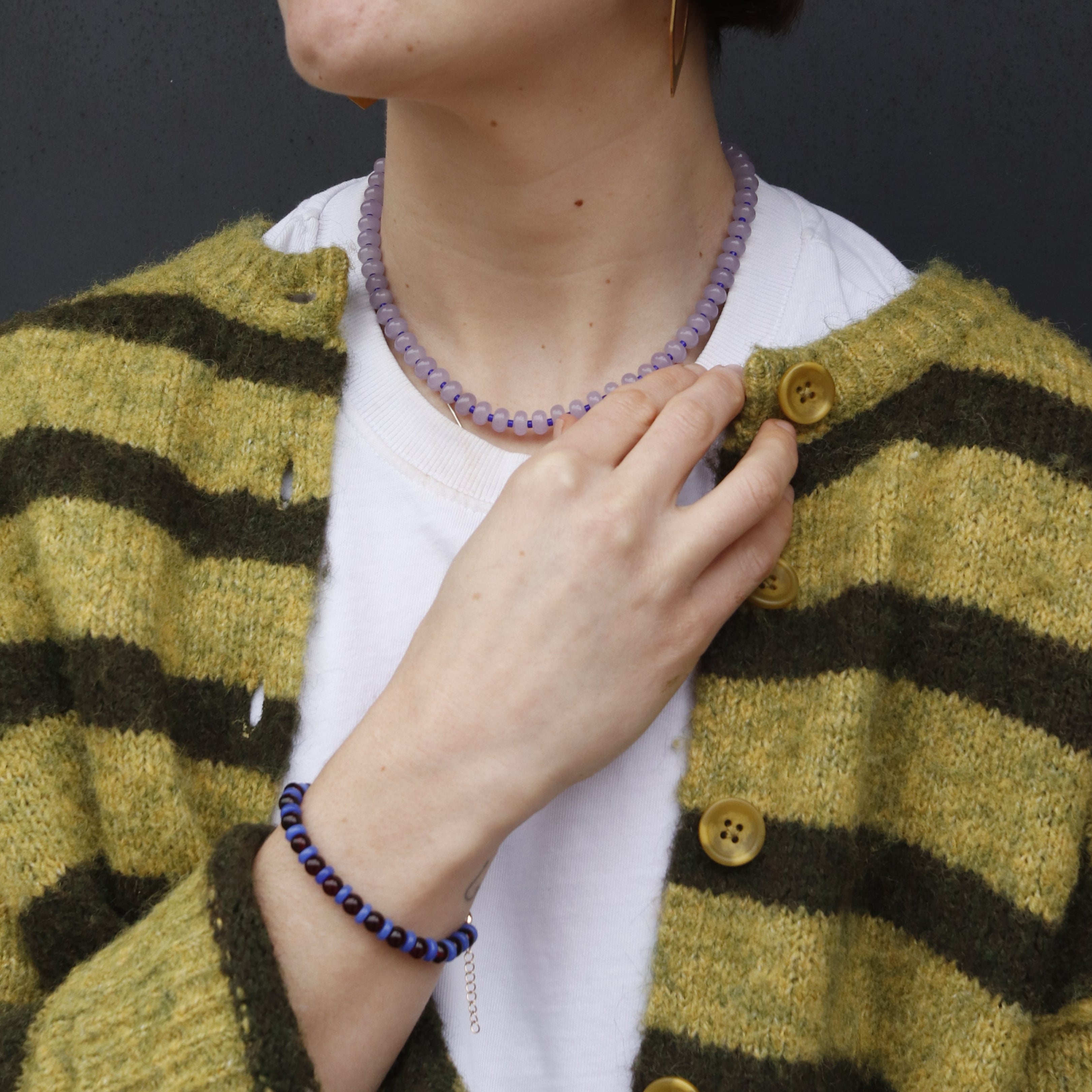 Semi Precious Stone Beaded Necklace - BNSP03 - Uneeka