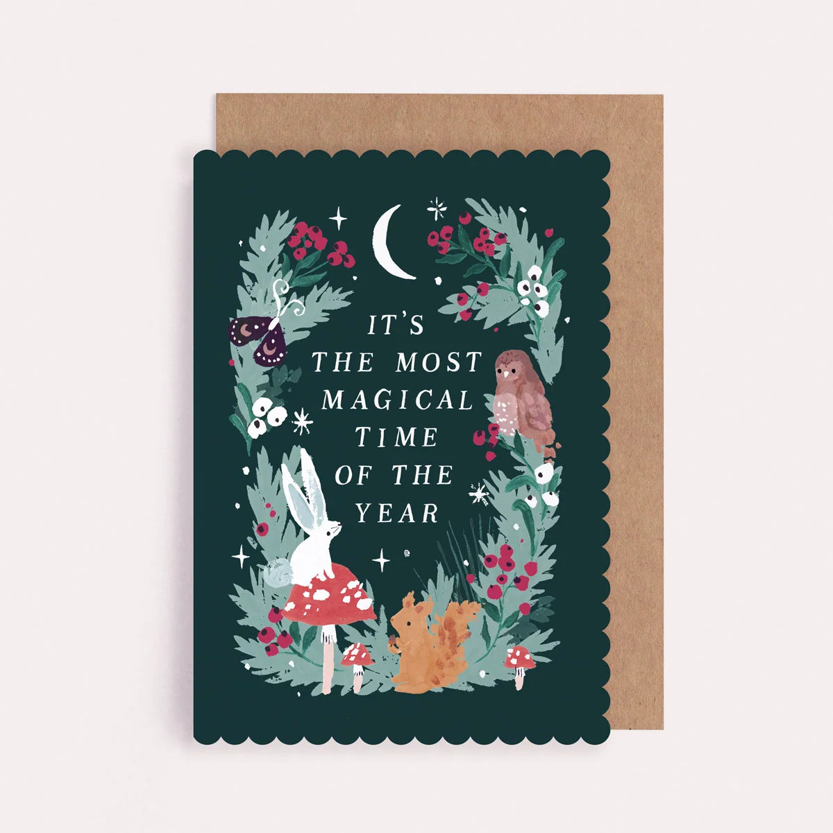 Magical Woodland Animals Christmas Card - Uneeka