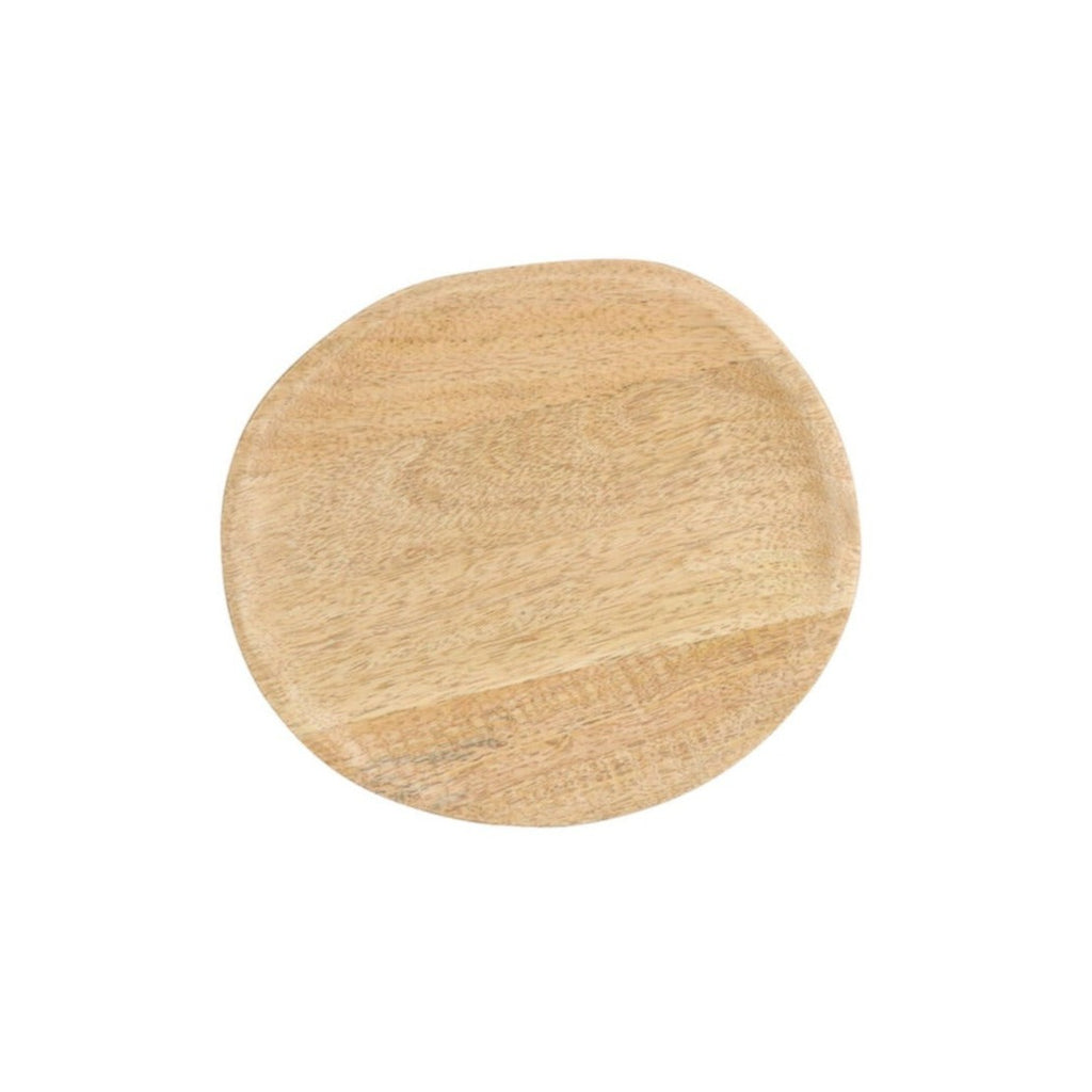 Mango Wood Natural Oval Serving Board front view