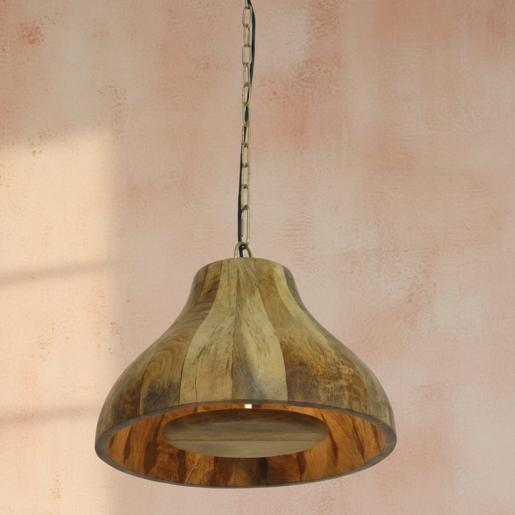 Mango Wood Canopy Pendant -  2748L Tapur - Uneeka