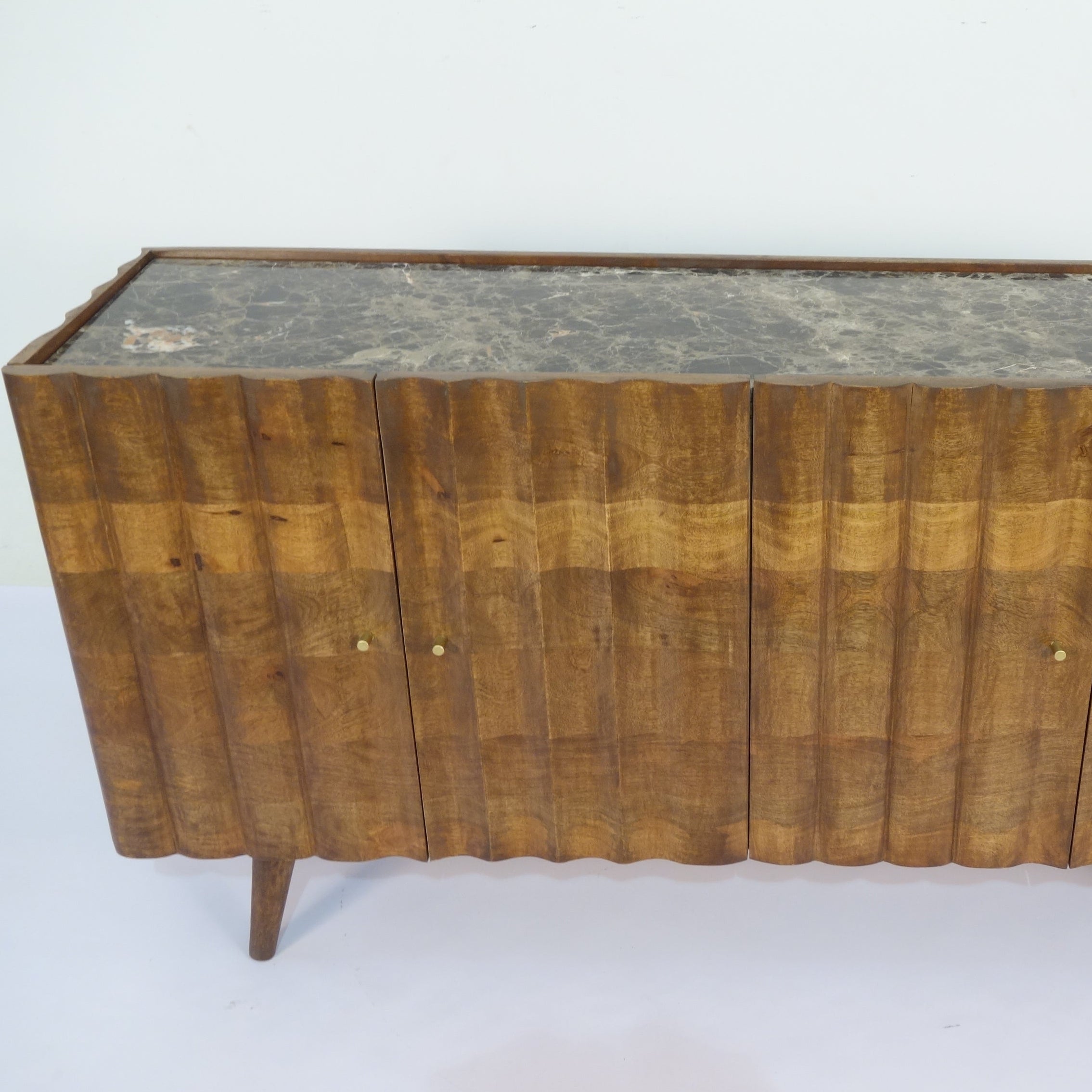 Mango Wood Sideboard with Marble Top - Uneeka - 2851C - Indok