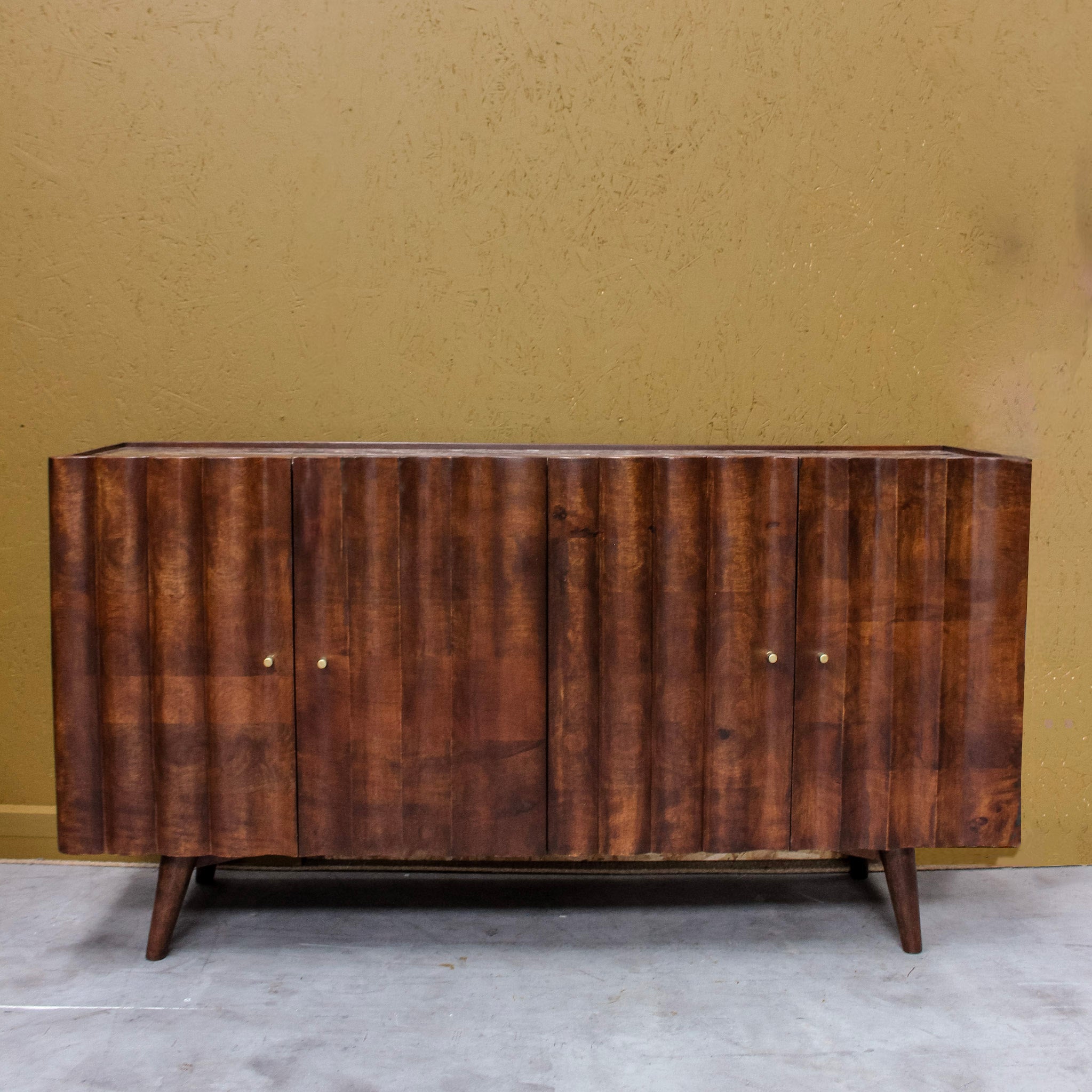 Mango Wood Sideboard with Marble Top - Uneeka Home - 2851C
