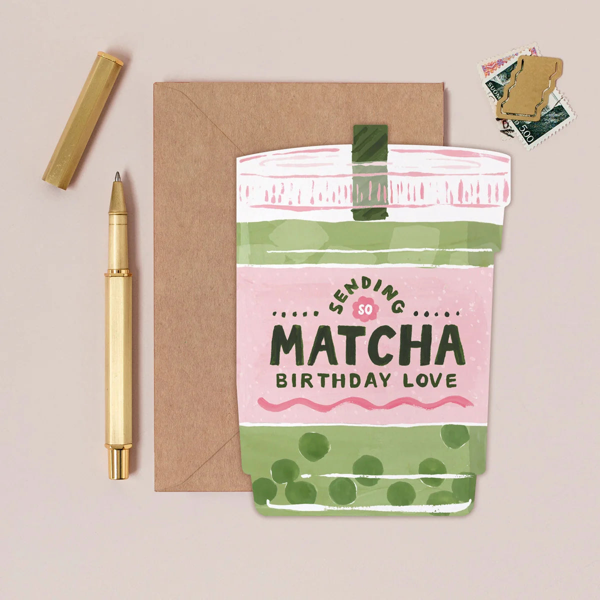 Matcha Shaped Birthday Card - PYC30 - Uneeka