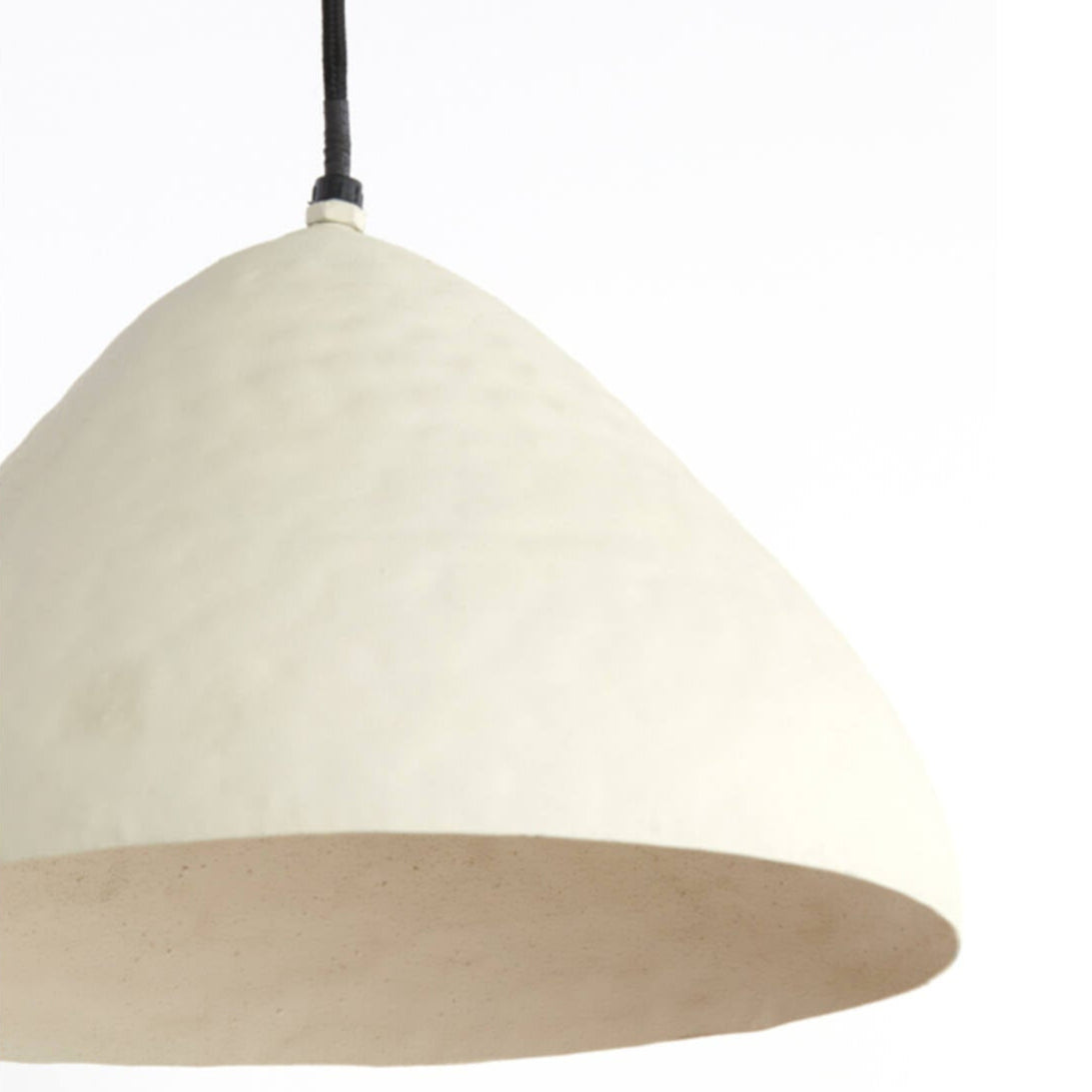 Matt Cream Dome Pendant - Lighting at Uneeka