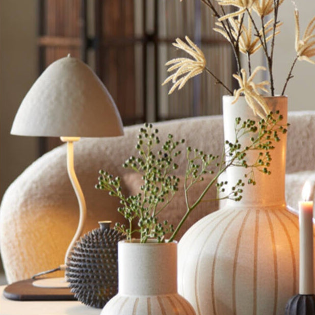 Matt Neutral Cone Table Lamp - Light Grey - 1884427 - Uneeka