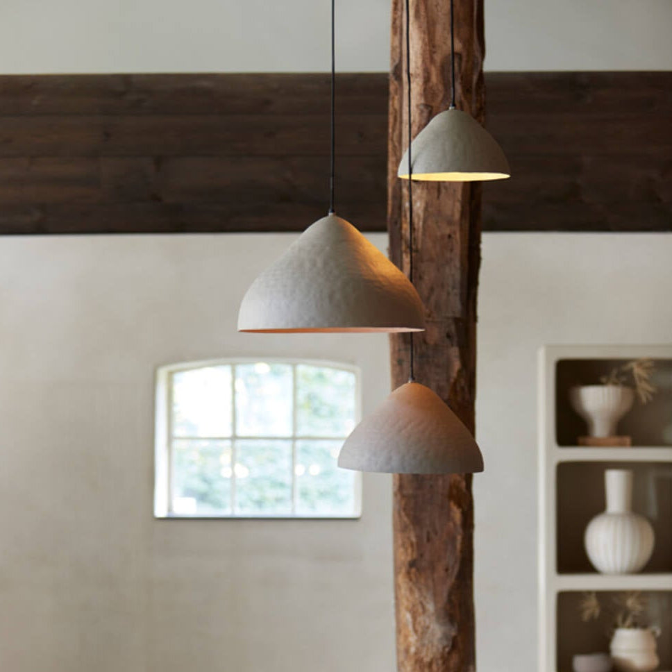 Matt Neutral Dome Pendant - 3 sizes - Lifestyle at Uneeka