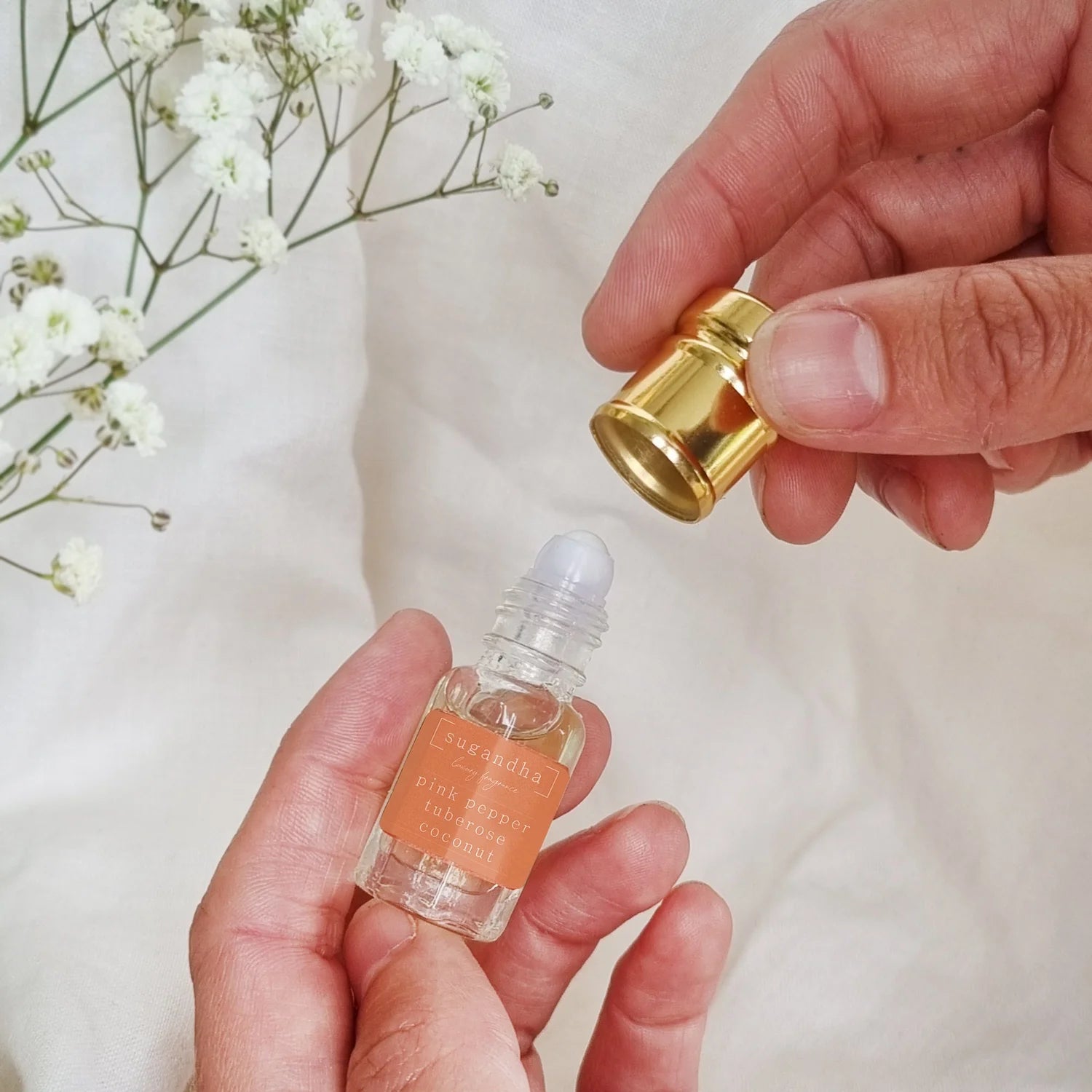 Pink Pepper, Tuberose & Coconut Roll On Perfume - Pink pepper-tuberose-coconut - Uneeka