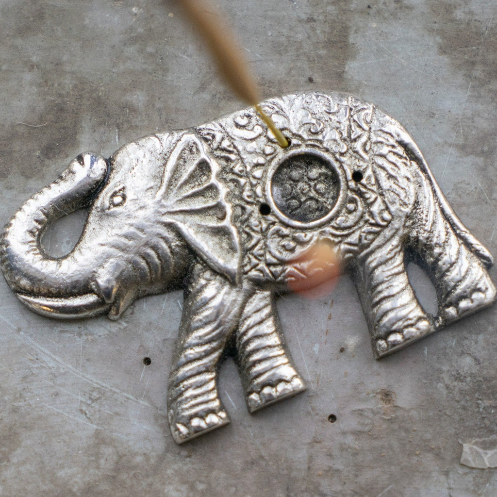 Metal Elephant Shaped Incense Stick Holder