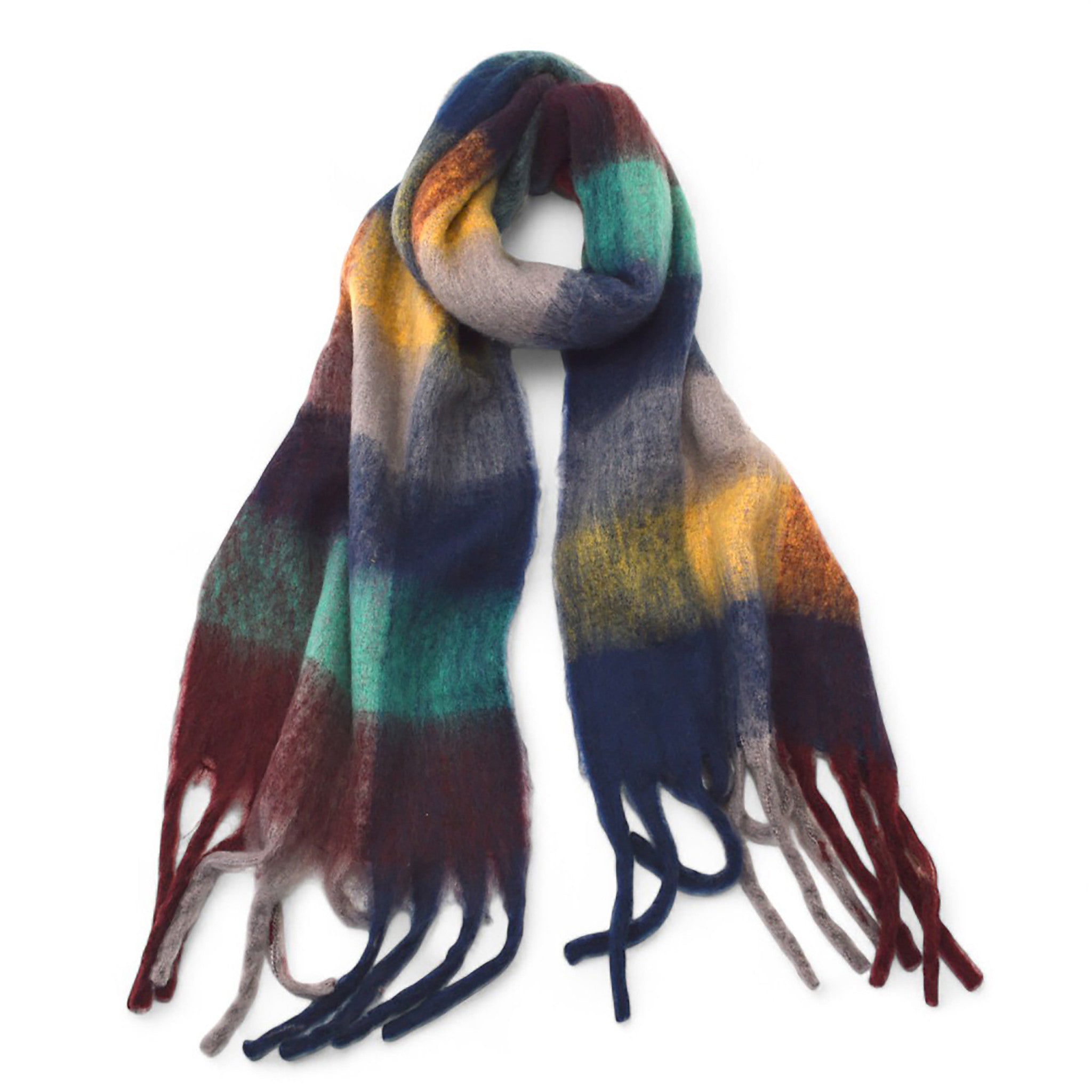 Midnight Blue Multi Colour Check Scarf - SK5651C56 - Uneeka