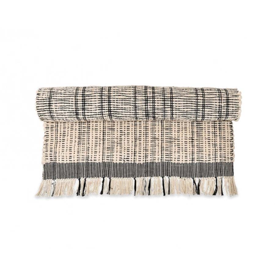 Mika Black & Natural Recycled Rug 150 x 240