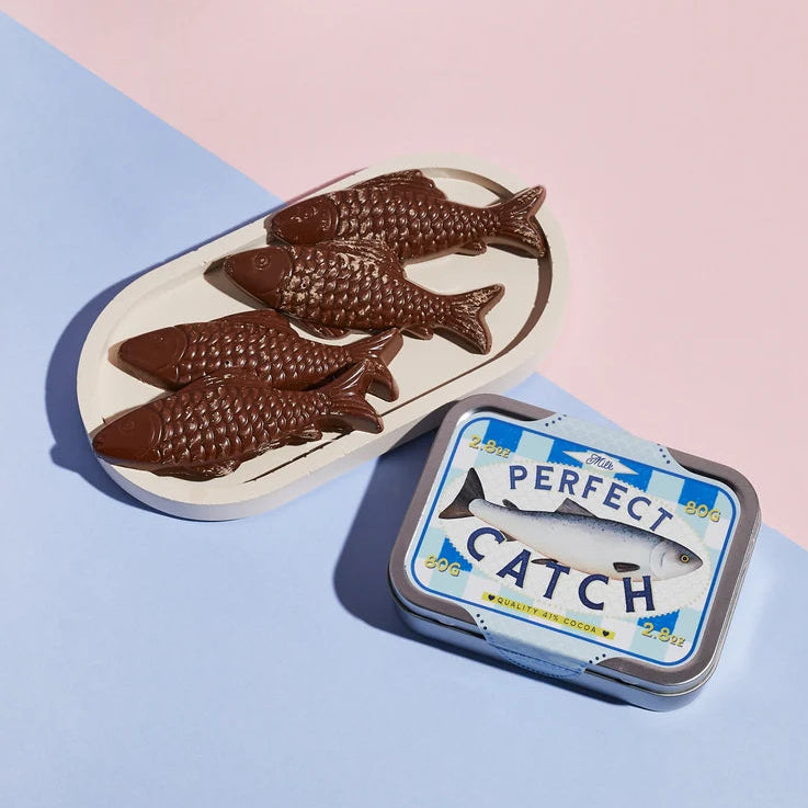 Milk Chocolate Sardines Blue Gift Tin - Uneeka