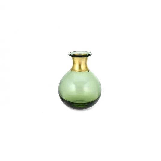 Miza Mini Green Glass Vase small sold individually nkuku