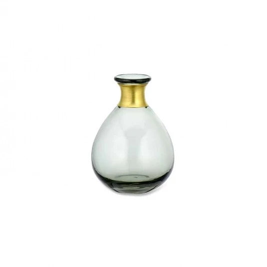 Miza Mini Wide Smoke Glass Vase Nkuku sold individually