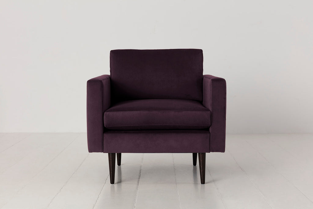 Swyft Model 01 Armchair - Made To Order Grape Velvet